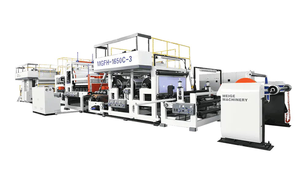 MGFH-1650D-3 PVC 2, 3 layers (with coating) multi-layer glueless composite embossing coating machine
